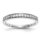 14k White Gold 1/5 carat Lab Grown Diamond VS/SI+ G+ Complete Band