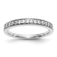 14k White Gold 1/5 carat Lab Grown Diamond VS/SI+ G+ Complete Band