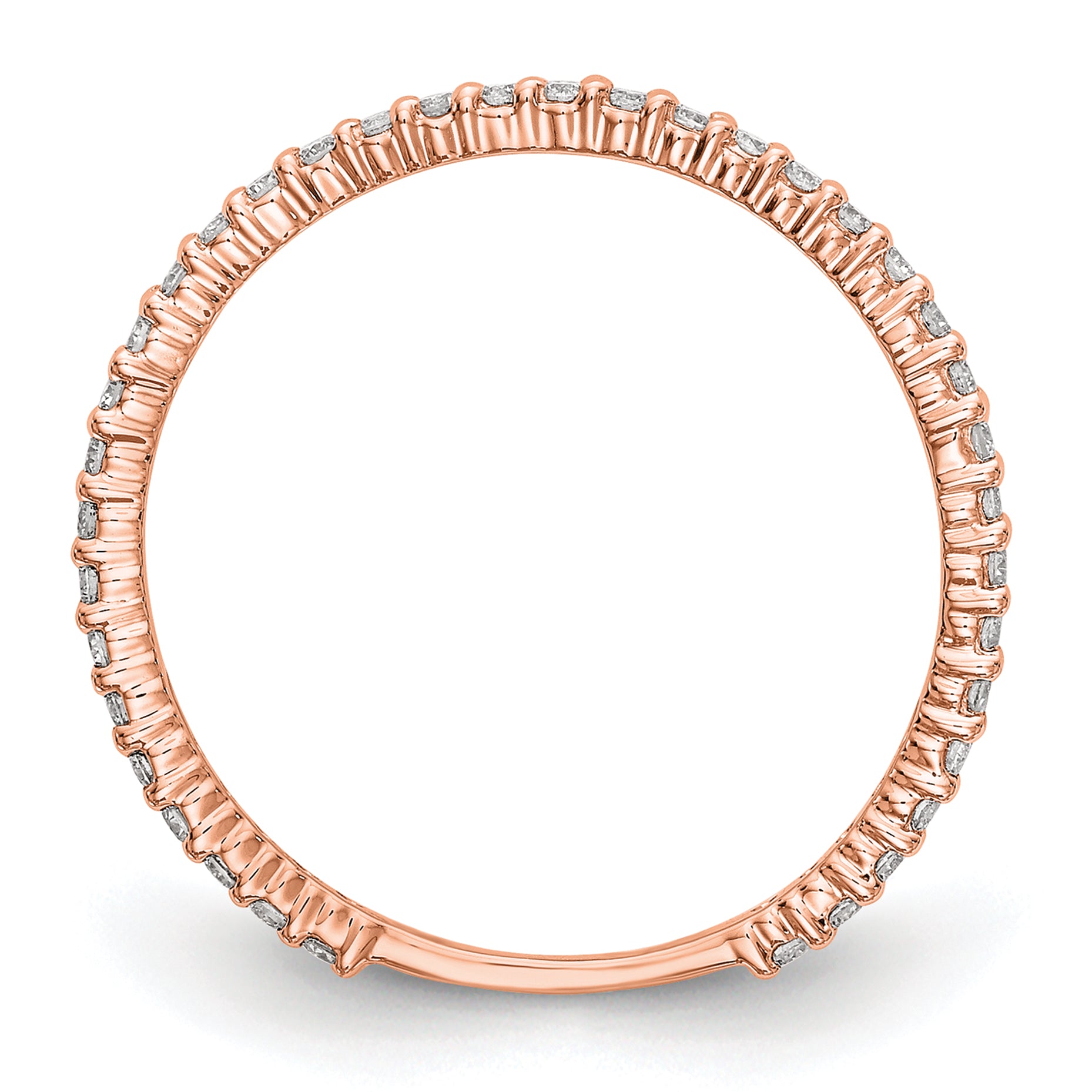 14K Rose Gold Lab Grown VS/SI+ G+ Dia Band