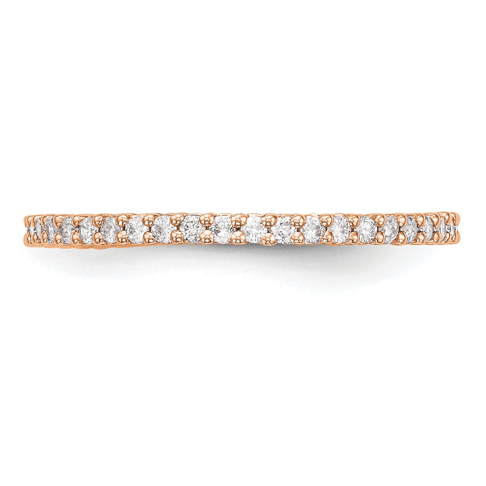 14K Rose Gold Lab Grown VS/SI+ G+ Dia Band