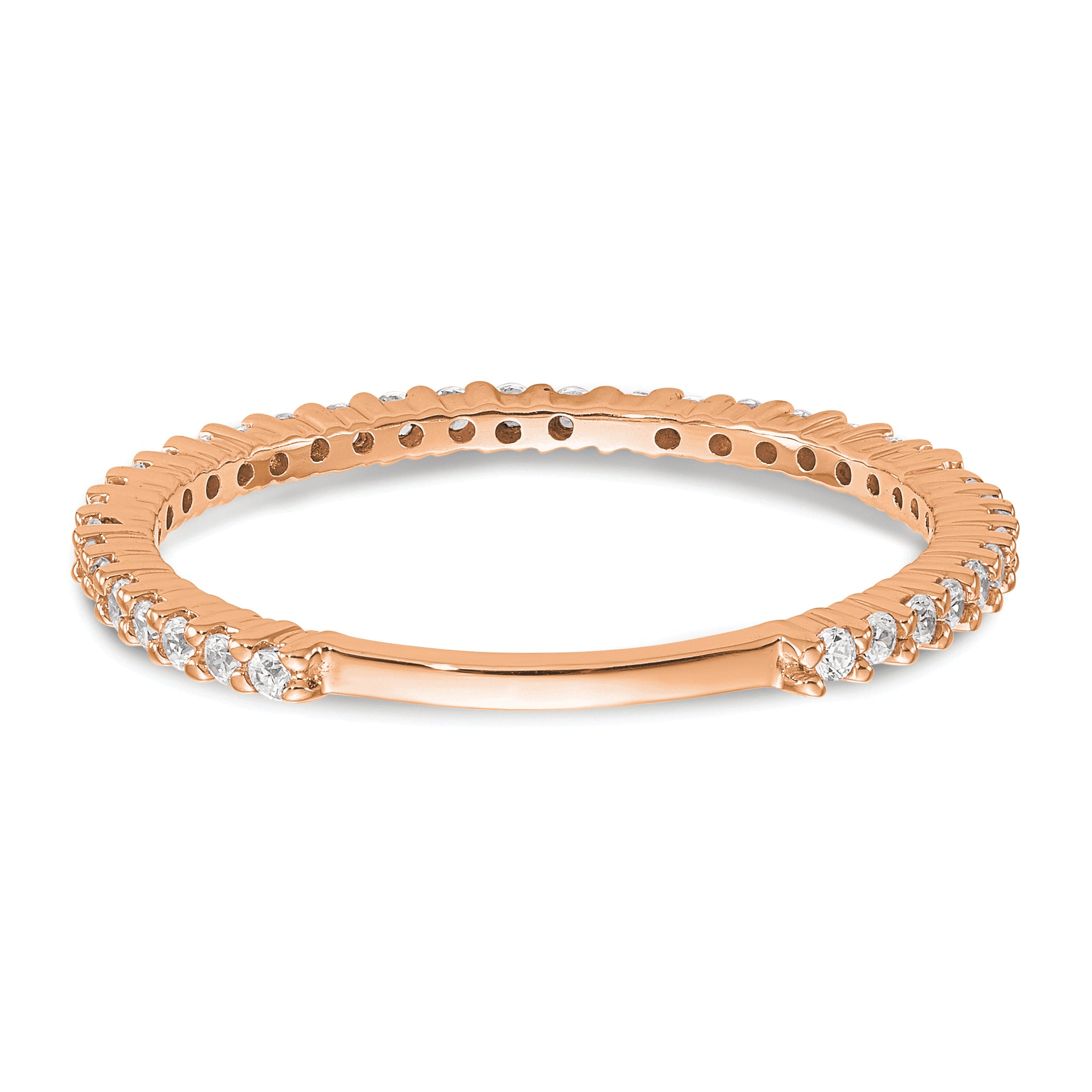 14K Rose Gold Lab Grown VS/SI+ G+ Dia Band