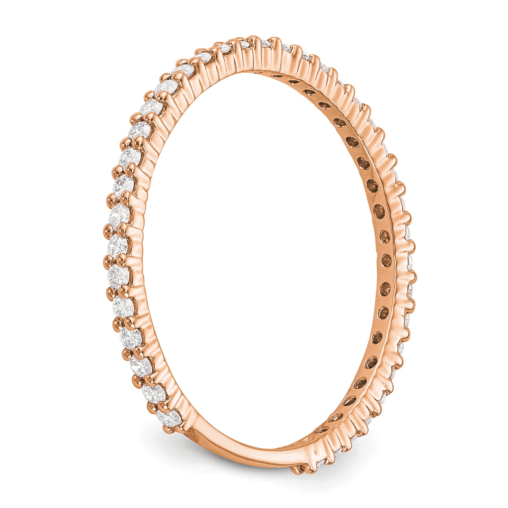 14K Rose Gold Lab Grown VS/SI+ G+ Dia Band