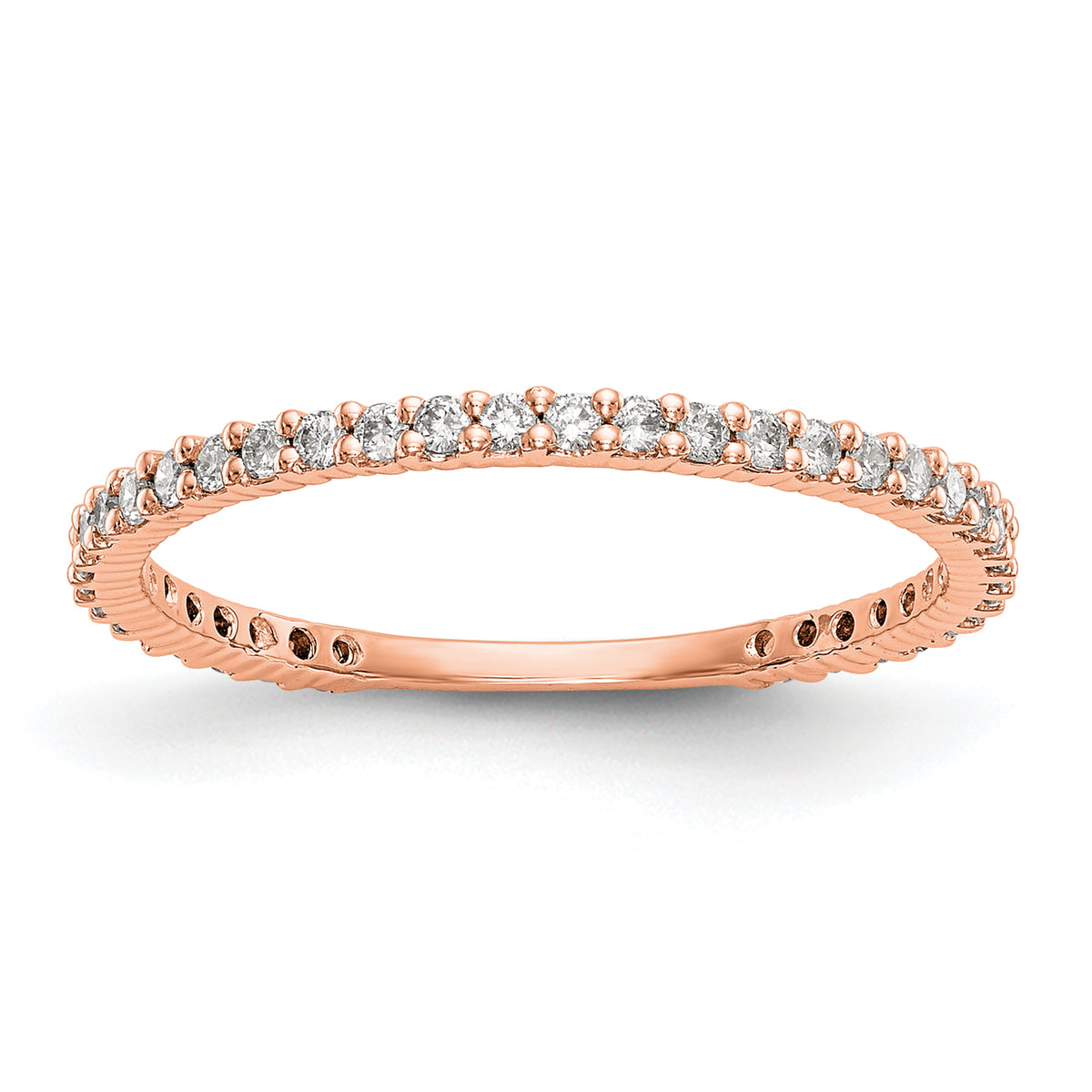 14K Rose Gold Lab Grown VS/SI+ G+ Dia Band