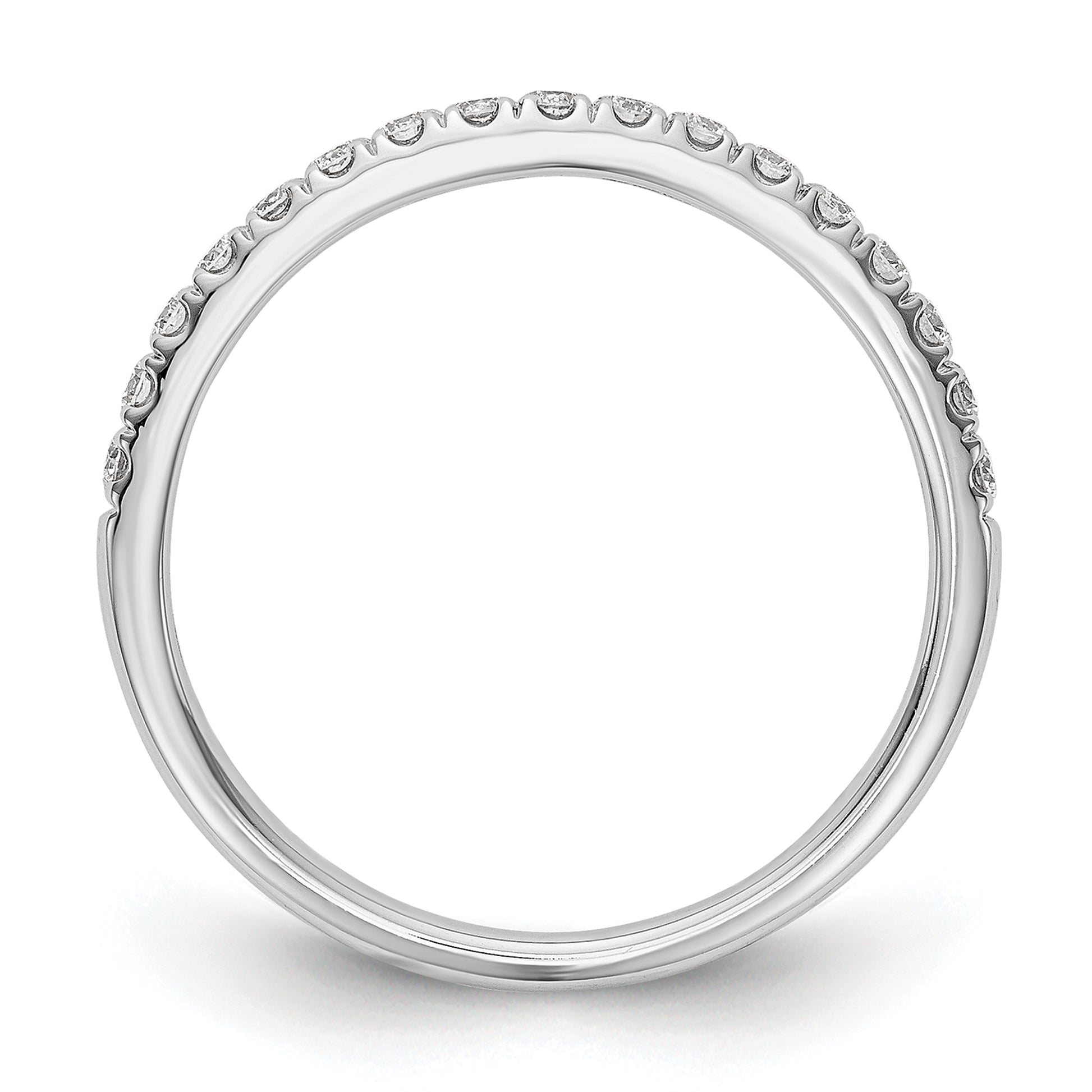 14k White Gold 3/8 carat Lab Grown Diamond VS/SI+ G+ Complete Band