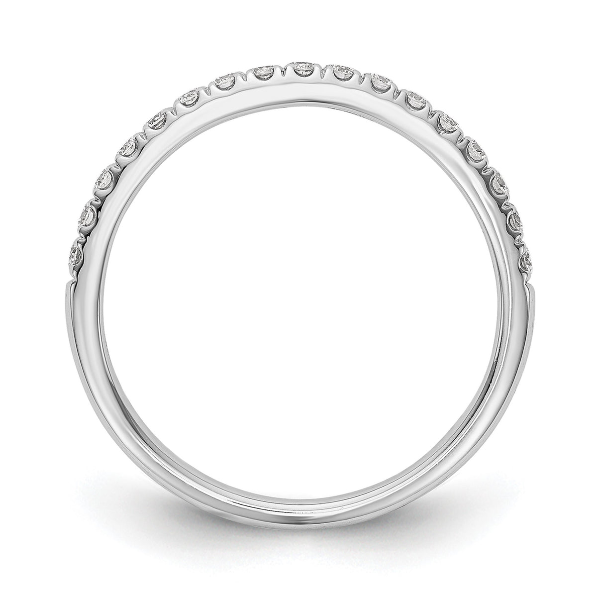 Lab-Grown Diamond Wedding Band in 14K White Gold, 3mm (3/8 ct. tw.), Size 7 - Sophia Jewelers