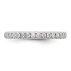 14k White Gold 3/8 carat Lab Grown Diamond VS/SI+ G+ Complete Band