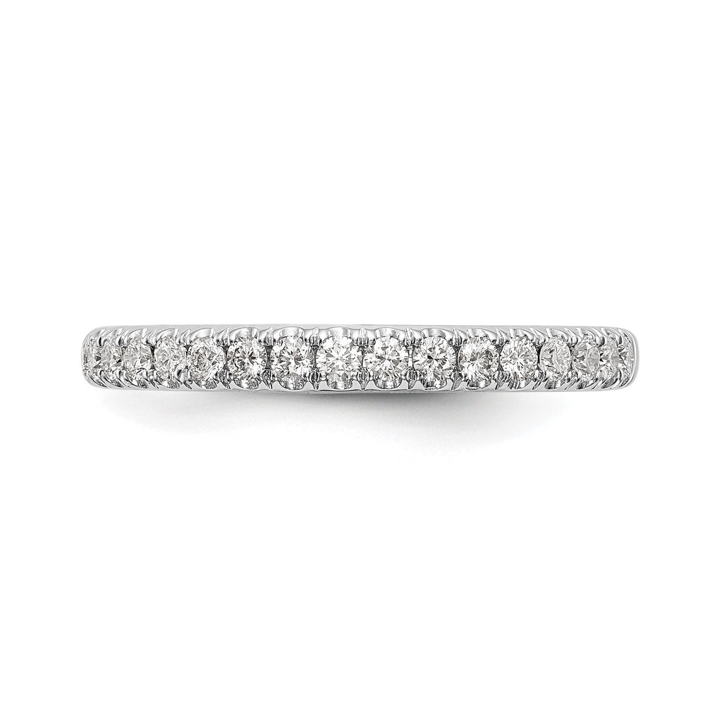Lab-Grown Diamond Wedding Band in 14K White Gold, 3mm (3/8 ct. tw.), Size 7 - Sophia Jewelers