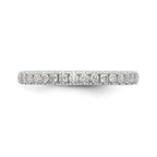 Lab-Grown Diamond Wedding Band in 14K White Gold, 3mm (3/8 ct. tw.), Size 7 - Sophia Jewelers
