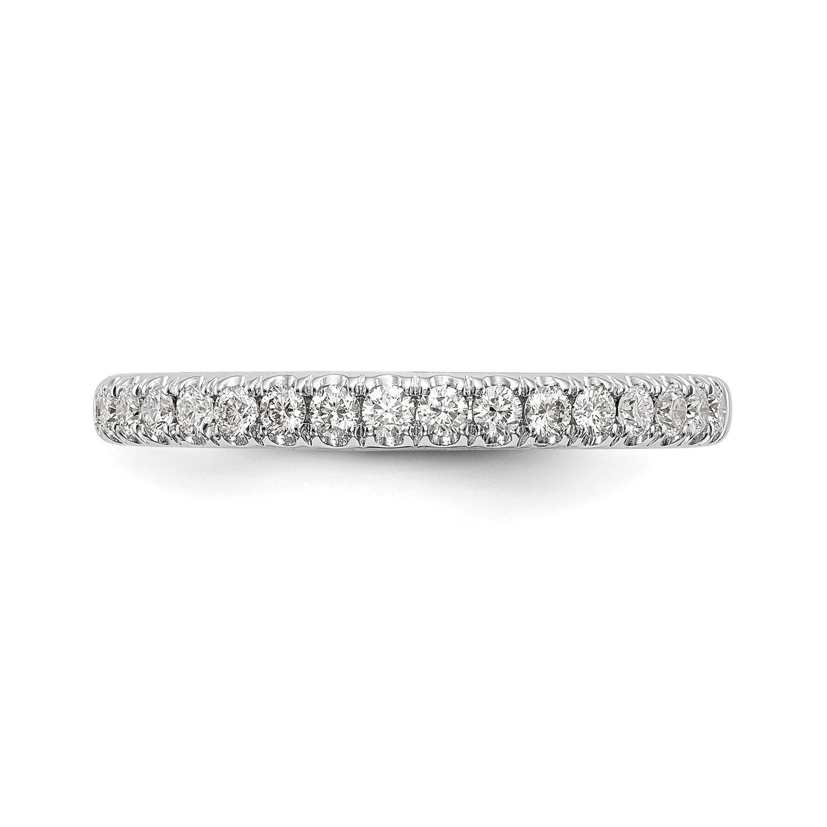 Lab-Grown Diamond Wedding Band in 14K White Gold, 3mm (3/8 ct. tw.), Size 7 - Sophia Jewelers