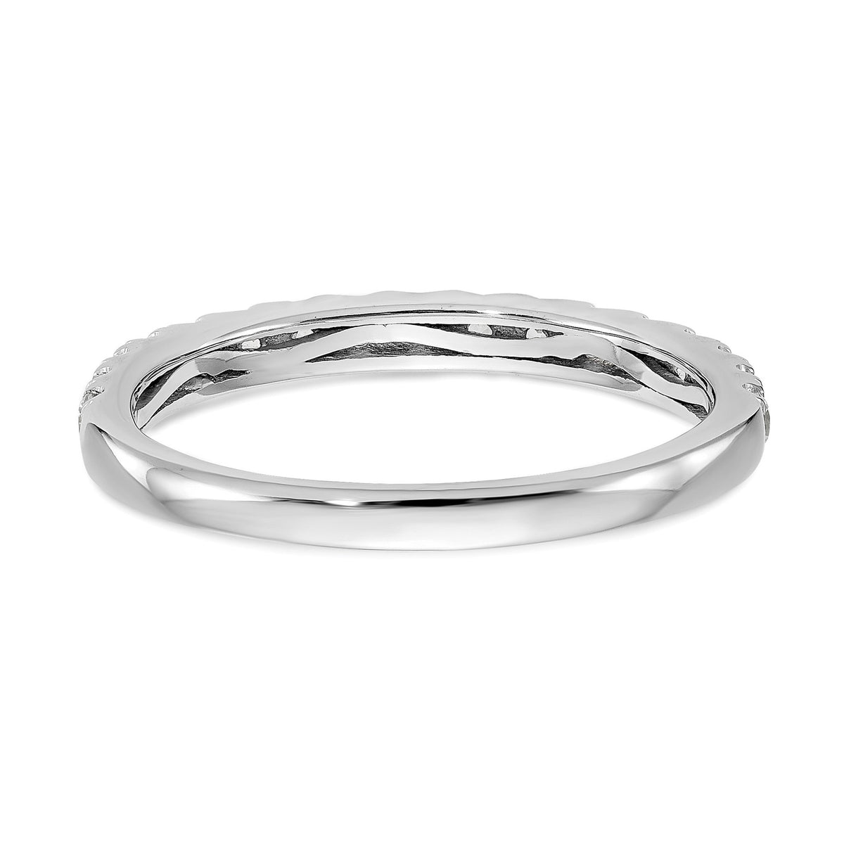 Lab-Grown Diamond Wedding Band in 14K White Gold, 3mm (3/8 ct. tw.), Size 7 - Sophia Jewelers