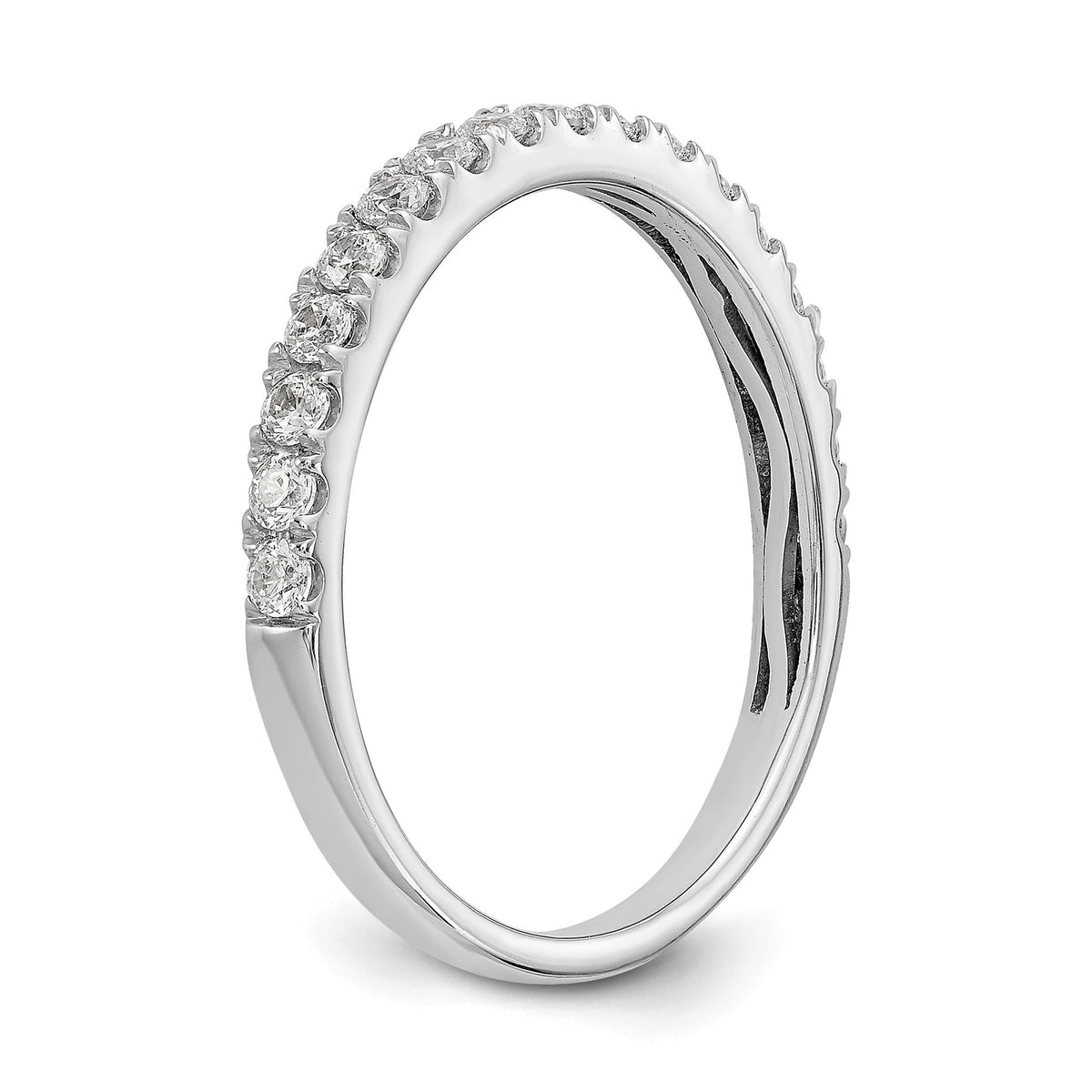 Lab-Grown Diamond Wedding Band in 14K White Gold, 3mm (3/8 ct. tw.), Size 7 - Sophia Jewelers