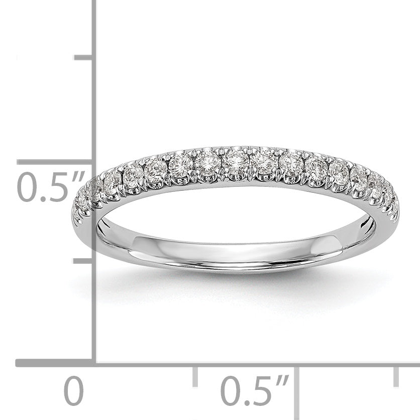 14k White Gold 3/8 carat Lab Grown Diamond VS/SI+ G+ Complete Band