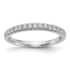 14k White Gold 3/8 carat Lab Grown Diamond VS/SI+ G+ Complete Band