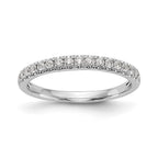 Lab-Grown Diamond Wedding Band in 14K White Gold, 3mm (3/8 ct. tw.), Size 7 - Sophia Jewelers