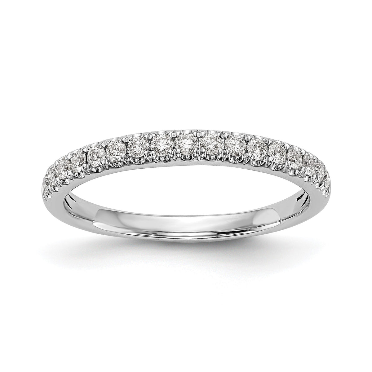 Lab-Grown Diamond Wedding Band in 14K White Gold, 3mm (3/8 ct. tw.), Size 7 - Sophia Jewelers