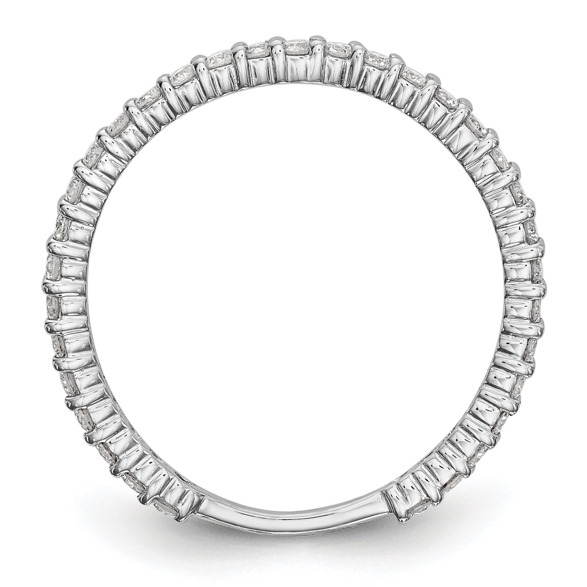 14k White Gold 3/8 carat Lab Grown Diamond VS/SI+ G+ Complete Band