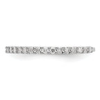 14k White Gold 3/8 carat Lab Grown Diamond VS/SI+ G+ Complete Band