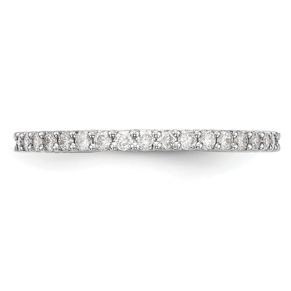 14k White Gold 3/8 carat Lab Grown Diamond VS/SI+ G+ Complete Band