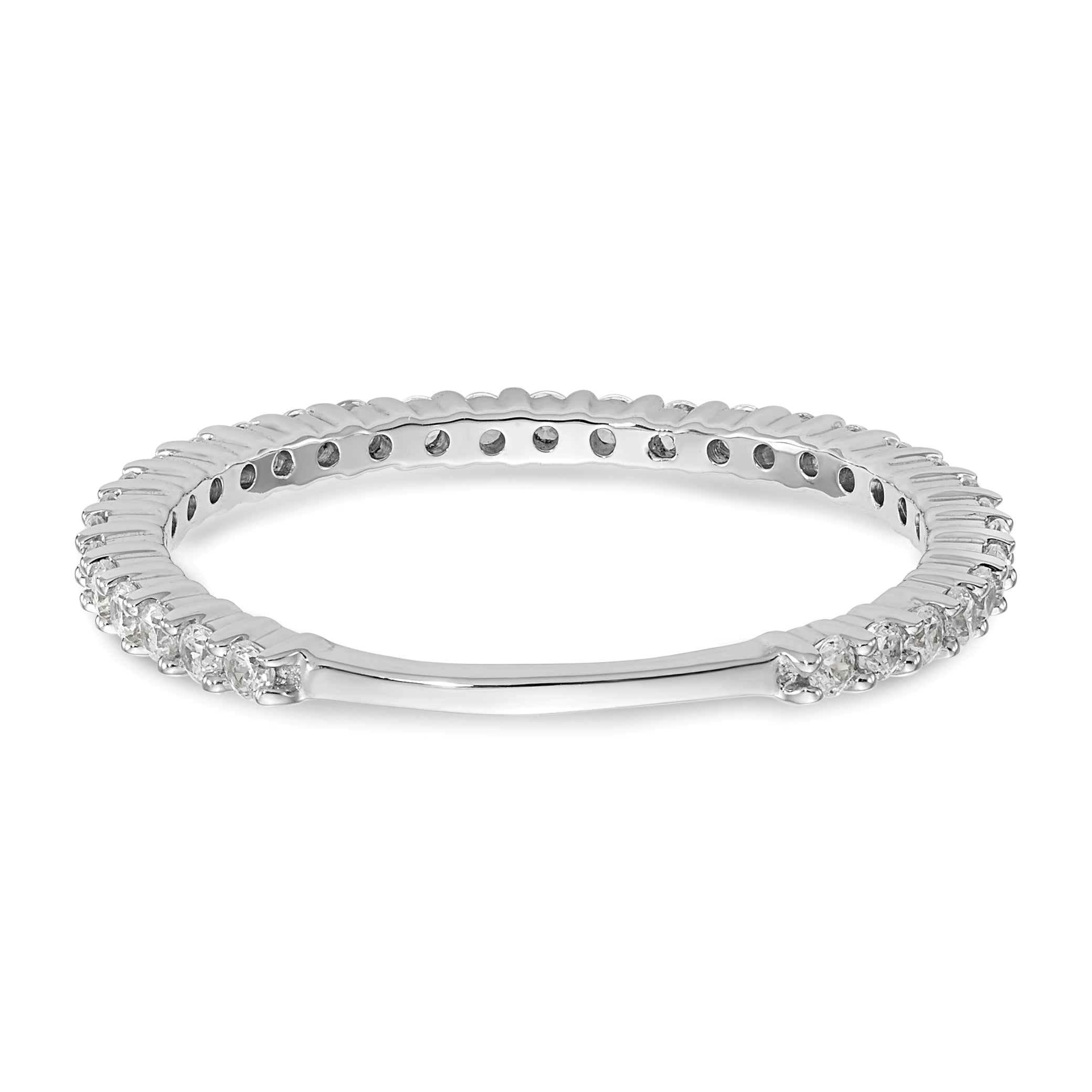 14k White Gold 3/8 carat Lab Grown Diamond VS/SI+ G+ Complete Band