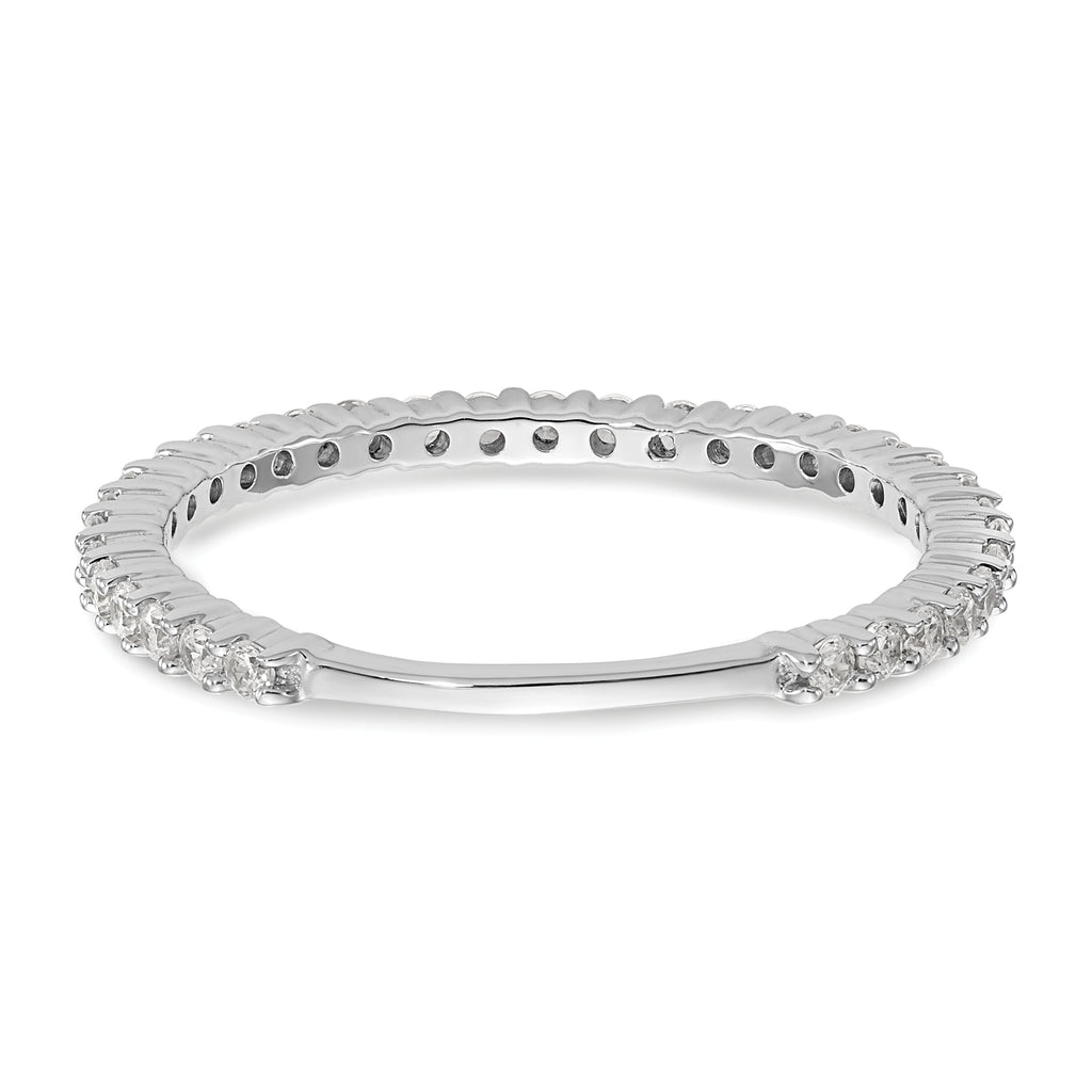 14k White Gold 3/8 carat Lab Grown Diamond VS/SI+ G+ Complete Band