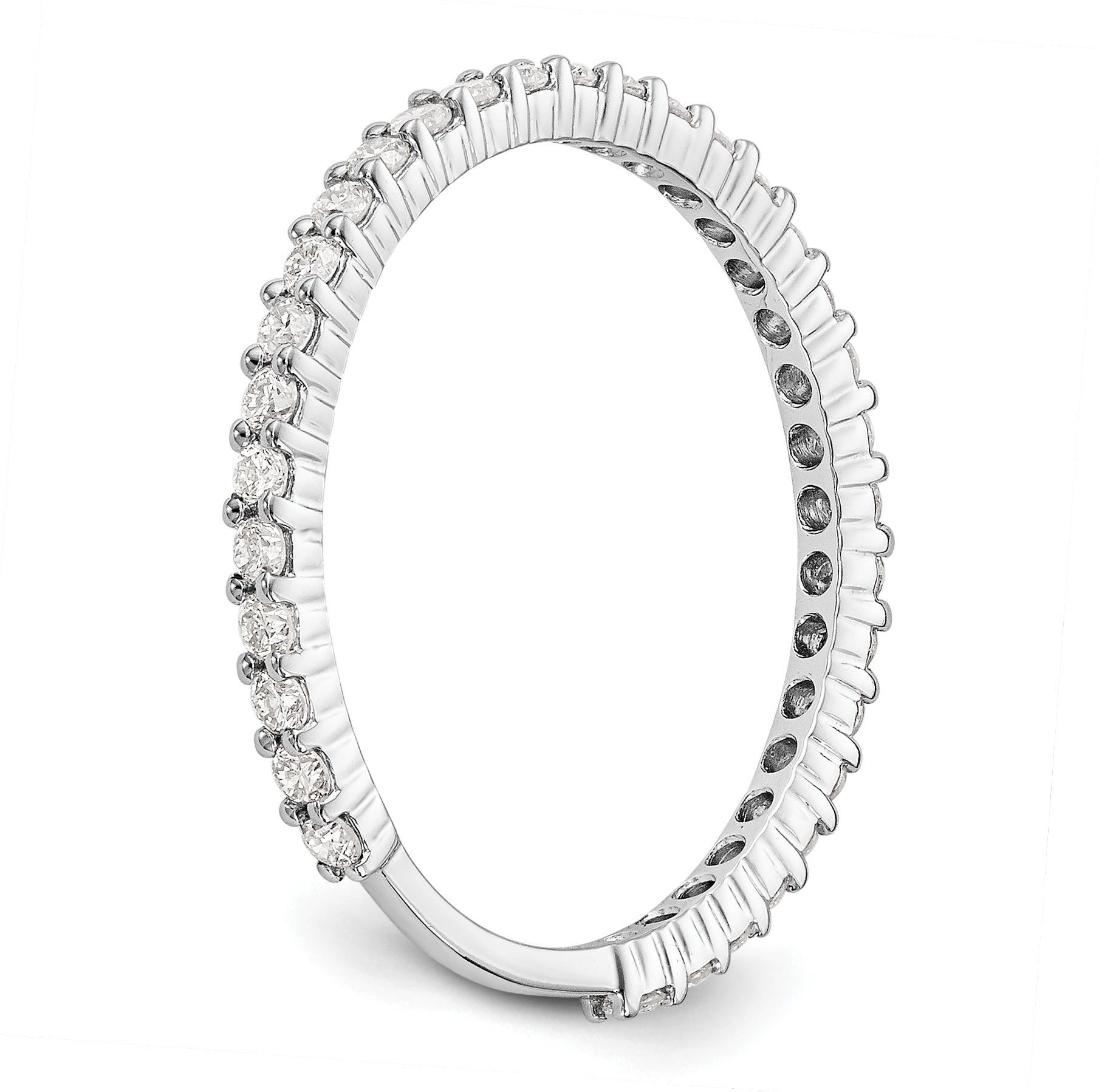 14k White Gold 3/8 carat Lab Grown Diamond VS/SI+ G+ Complete Band