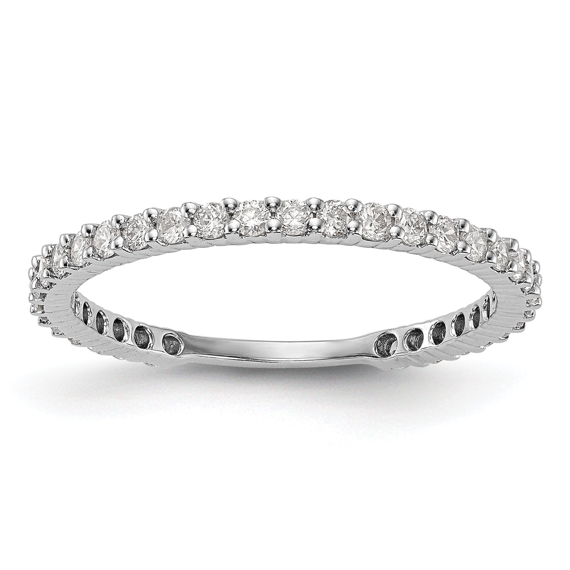 14k White Gold 3/8 carat Lab Grown Diamond VS/SI+ G+ Complete Band