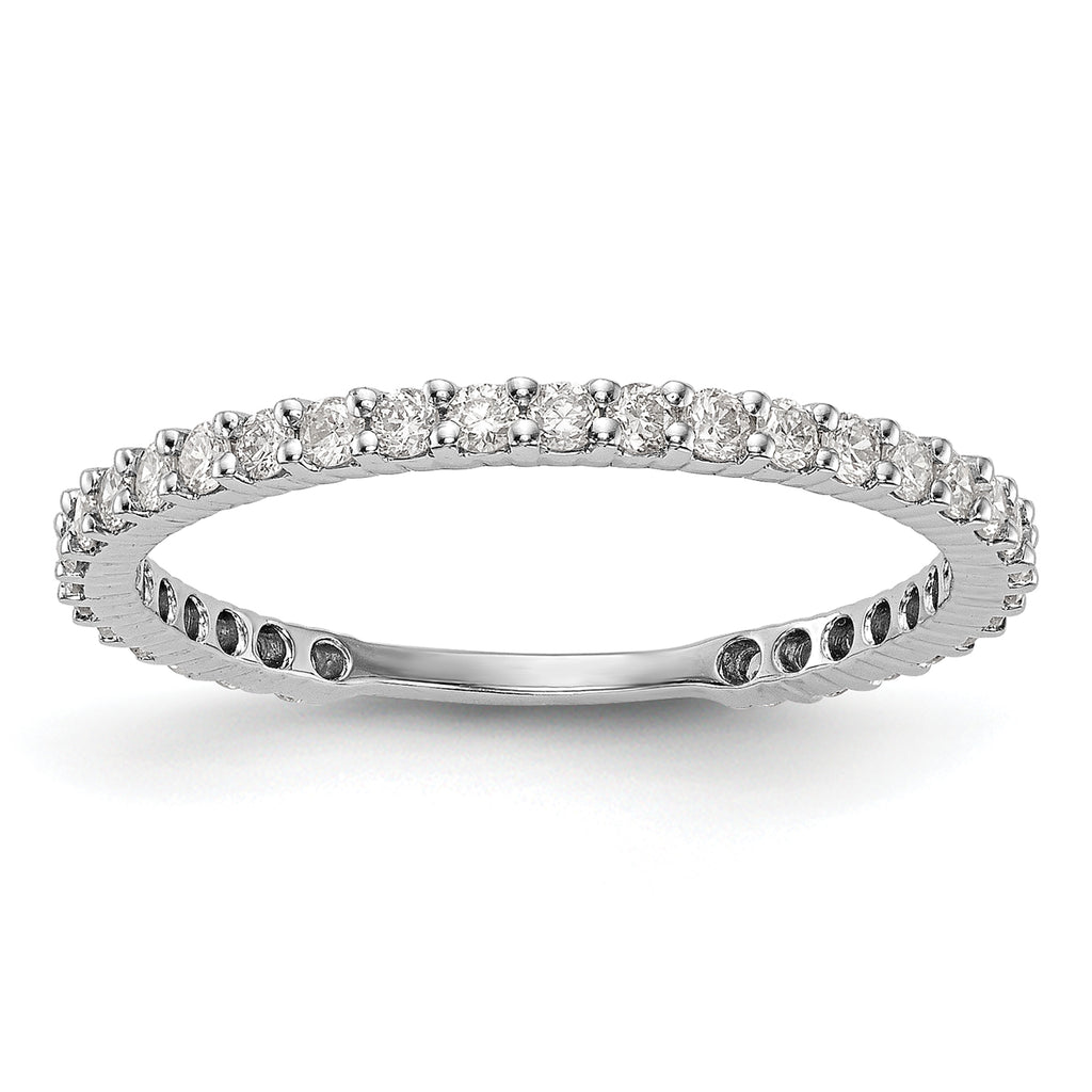 14k White Gold 3/8 carat Lab Grown Diamond VS/SI+ G+ Complete Band