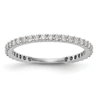 14k White Gold 3/8 carat Lab Grown Diamond VS/SI+ G+ Complete Band