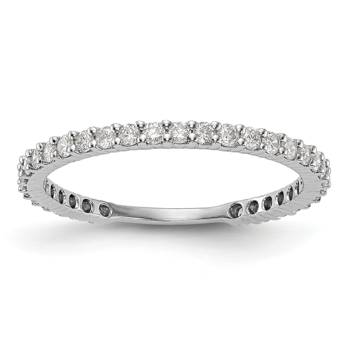 14k White Gold 3/8 carat Lab Grown Diamond VS/SI+ G+ Complete Band