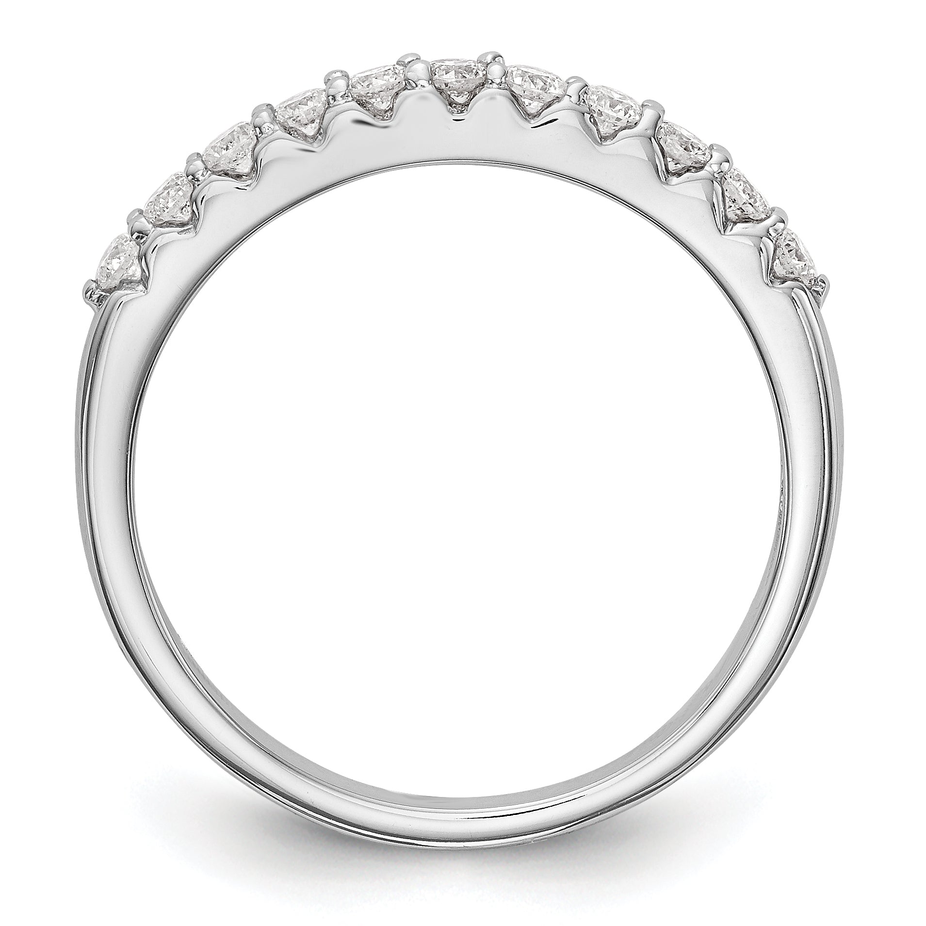 14k White Gold 1/3 carat Lab Grown Diamond VS/SI+ G+ Complete Band Secondary image