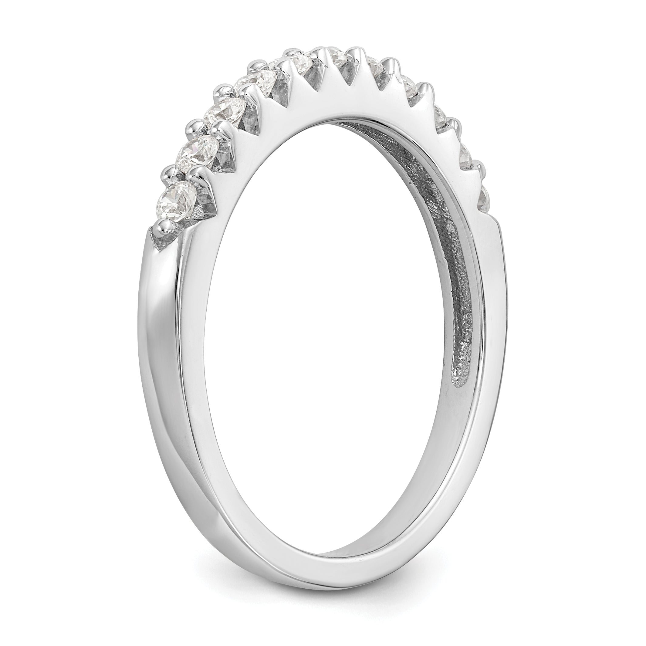 14k White Gold 1/3 carat Lab Grown Diamond VS/SI+ G+ Complete Band