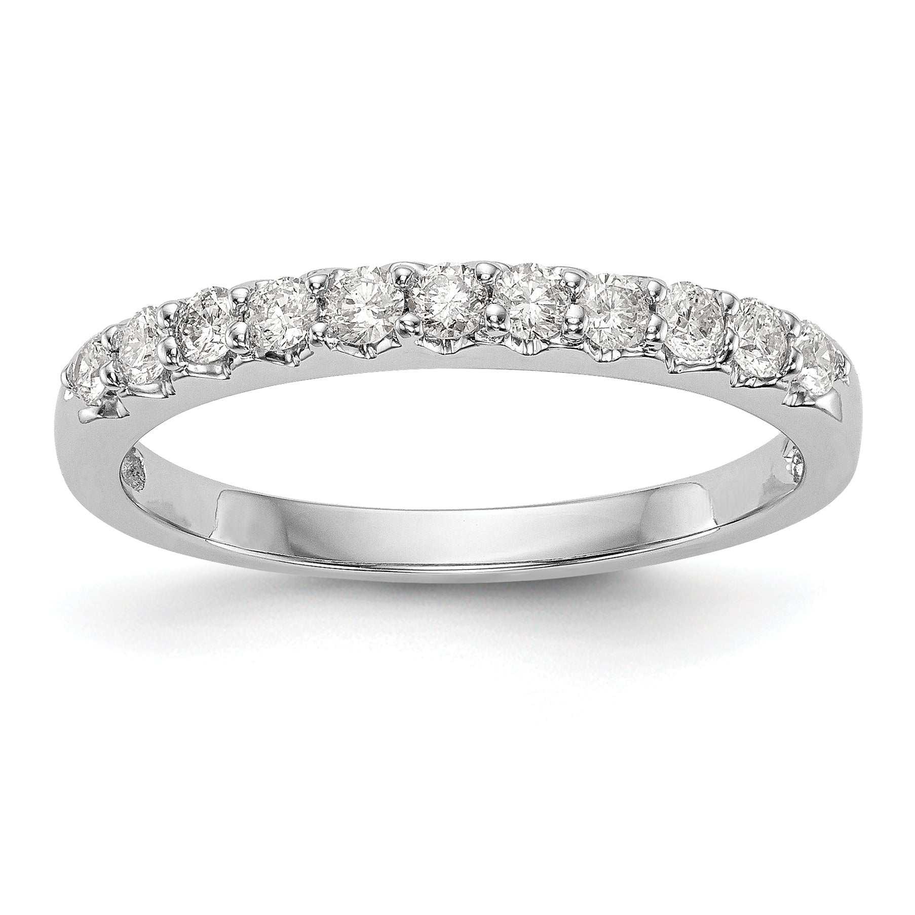 14k White Gold 1/3 carat Lab Grown Diamond VS/SI+ G+ Complete Band
