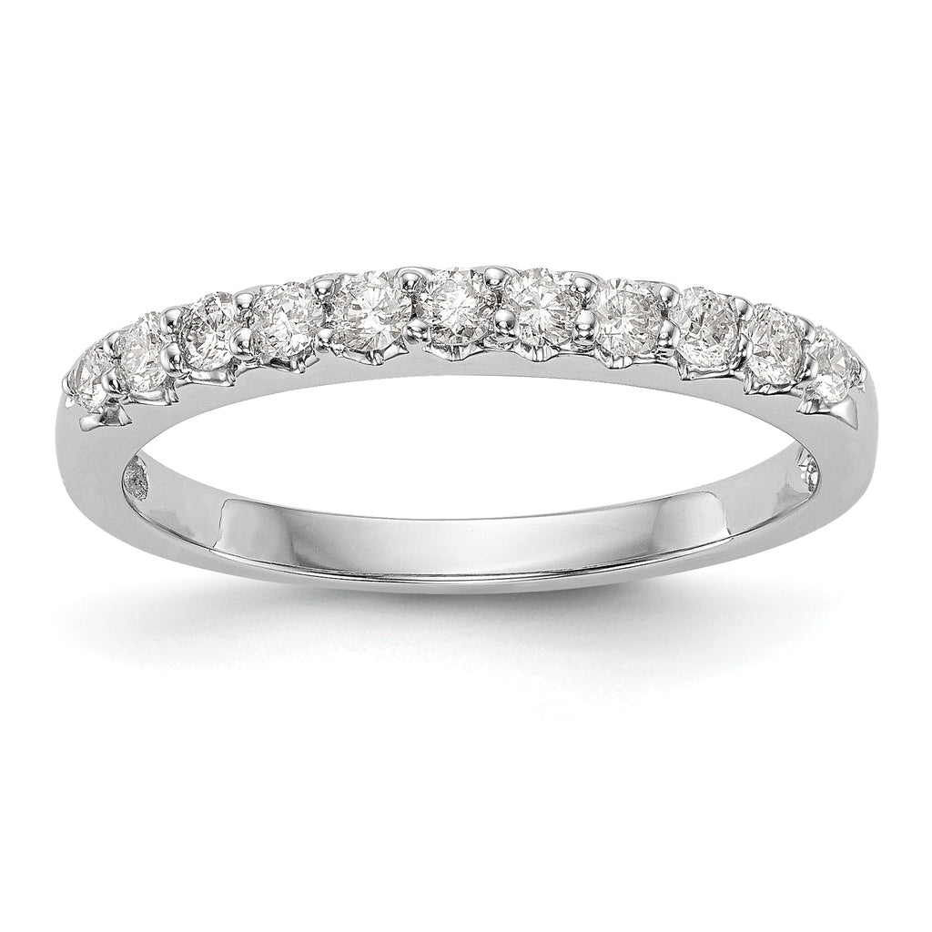 14k White Gold 1/3 carat Lab Grown Diamond VS/SI+ G+ Complete Band