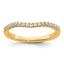 14k 1/5 carat Lab Grown Diamond VS/SI+ G+ Complete Curved Band