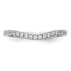 14k White Gold 1/5 carat Lab Grown Diamond VS/SI+ G+ Complete Curved Band