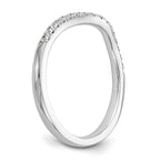 14k White Gold 1/5 carat Lab Grown Diamond VS/SI+ G+ Complete Curved Band