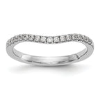 14k White Gold 1/5 carat Lab Grown Diamond VS/SI+ G+ Complete Curved Band