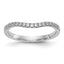 14k White Gold 1/5 carat Lab Grown Diamond VS/SI+ G+ Complete Curved Band