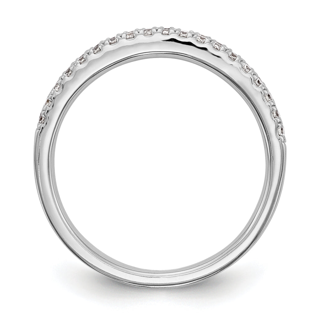 14k White Gold 3/8 carat Lab Grown Diamond VS/SI+ G+ Complete Double Row Band