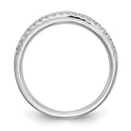 14k White Gold 3/8 carat Lab Grown Diamond VS/SI+ G+ Complete Double Row Band