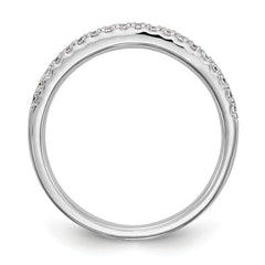 14k White Gold 3/8 carat Lab Grown Diamond VS/SI+ G+ Complete Double Row Band