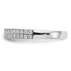 14k White Gold 3/8 carat Lab Grown Diamond VS/SI+ G+ Complete Double Row Band