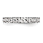 14k White Gold 3/8 carat Lab Grown Diamond VS/SI+ G+ Complete Double Row Band