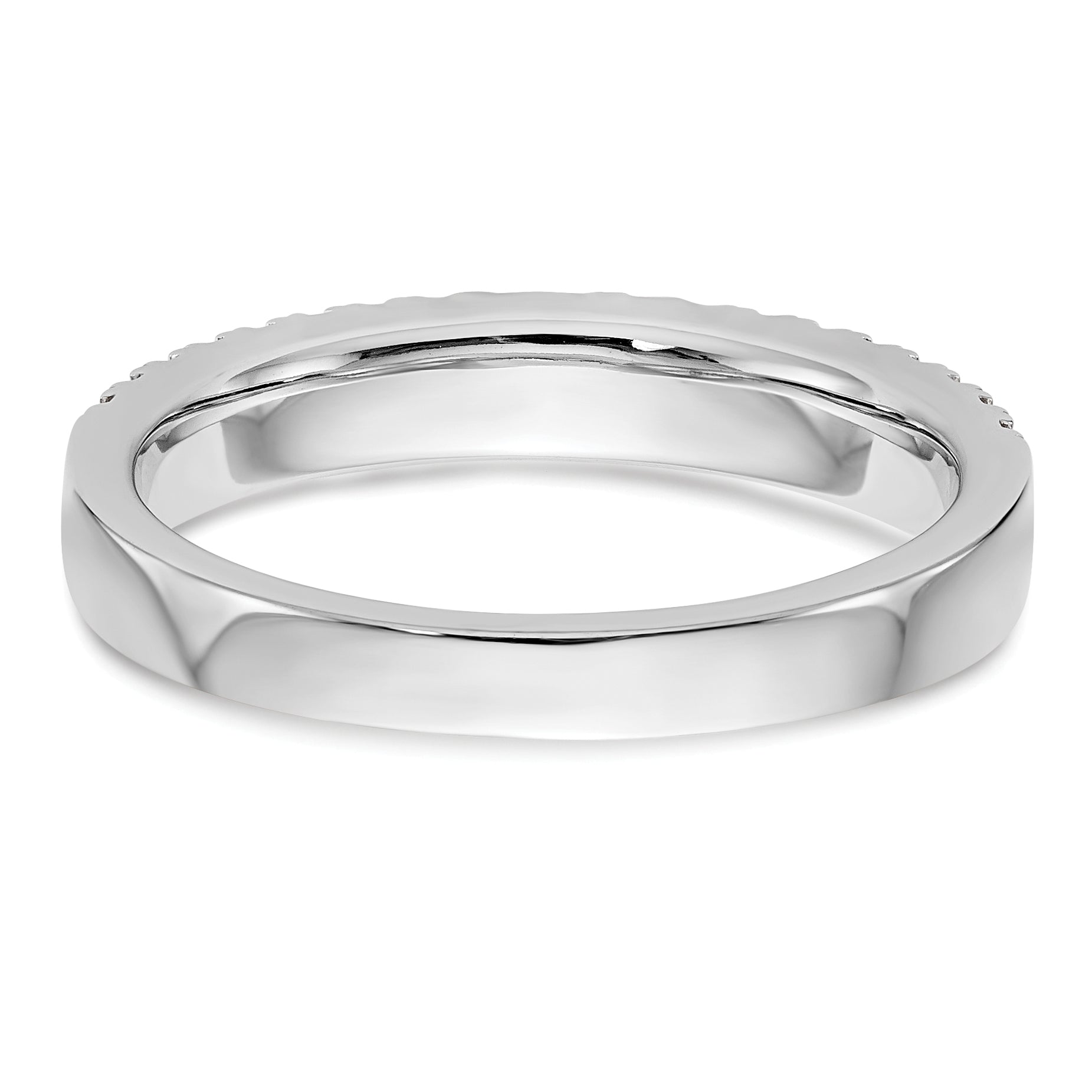 14k White Gold 3/8 carat Lab Grown Diamond VS/SI+ G+ Complete Double Row Band