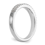 14k White Gold 3/8 carat Lab Grown Diamond VS/SI+ G+ Complete Double Row Band