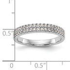14k White Gold 3/8 carat Lab Grown Diamond VS/SI+ G+ Complete Double Row Band