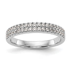 14k White Gold 3/8 carat Lab Grown Diamond VS/SI+ G+ Complete Double Row Band