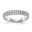 14k White Gold 3/8 carat Lab Grown Diamond VS/SI+ G+ Complete Double Row Band