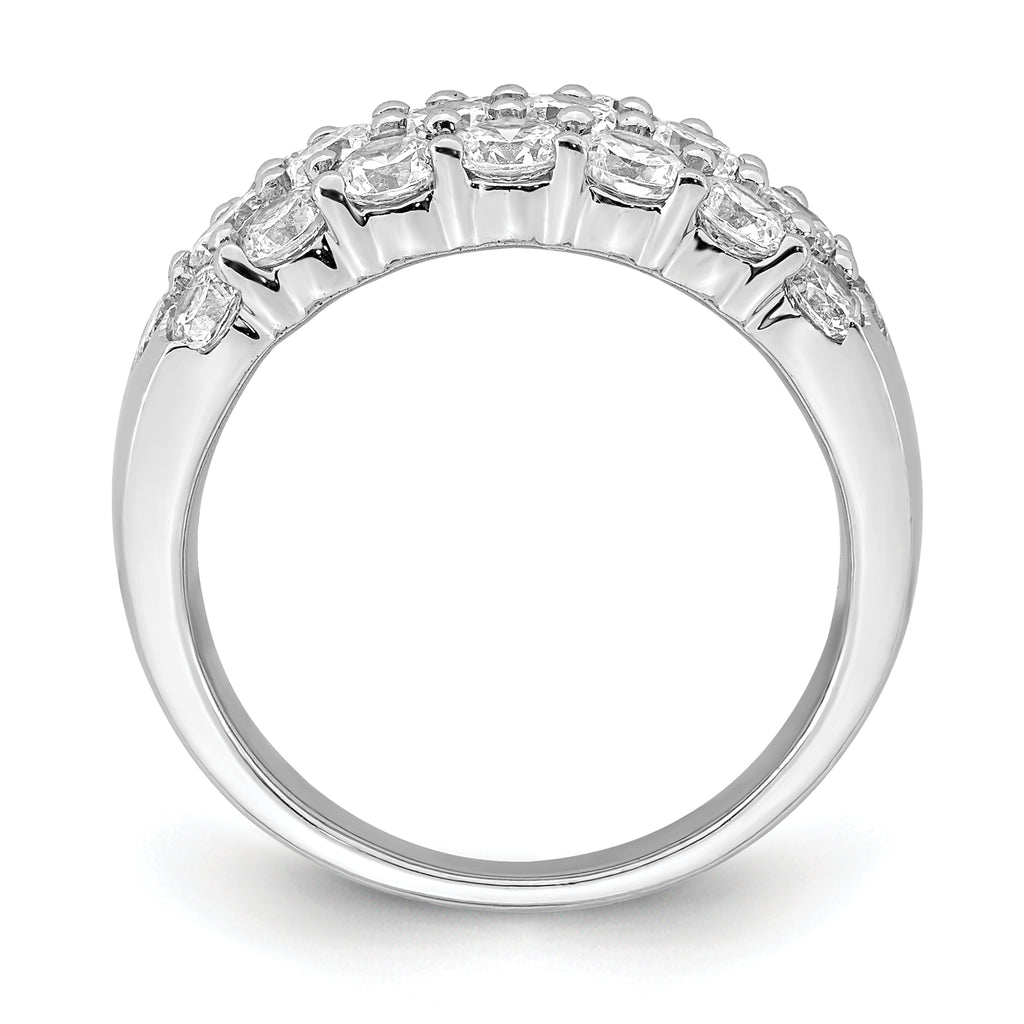 14k White Gold 2 1/2 carat Lab Grown Diamond VS/SI Complete Fashion Band