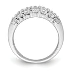 14k White Gold 2 1/2 carat Lab Grown Diamond VS/SI Complete Fashion Band